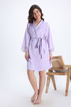 Zivame Luxe Satin 4 Pc Sleep Set - Purple Heat — thumbnail 3